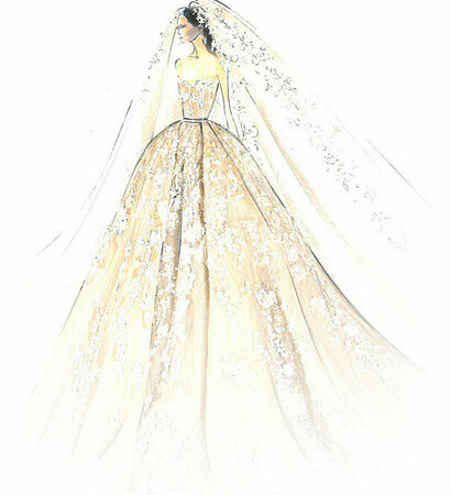 sketch, elie saab and beautiful