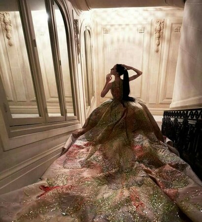 elie, dress and saab