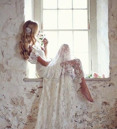 bride, flowers and weddingdresses