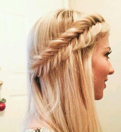 eyeliner, chic and braid