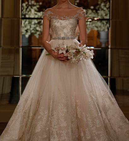 romona keveza, dress and bride