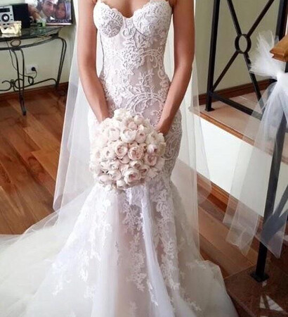 gown, white and laces