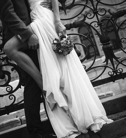 husband, summer and dress