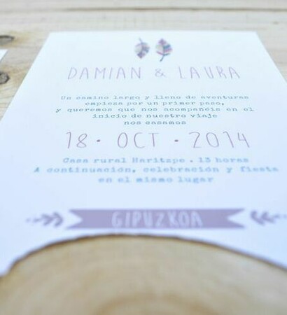 wedding invitations, aticom design and indiana