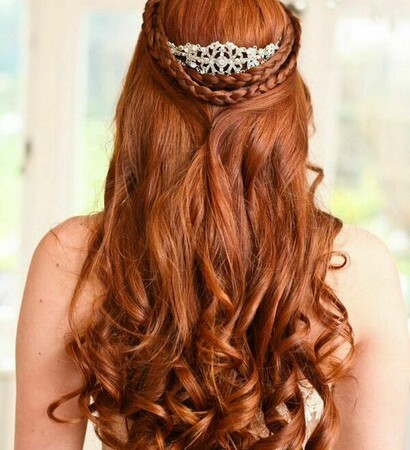 hairstyle, wedding hair and redhead