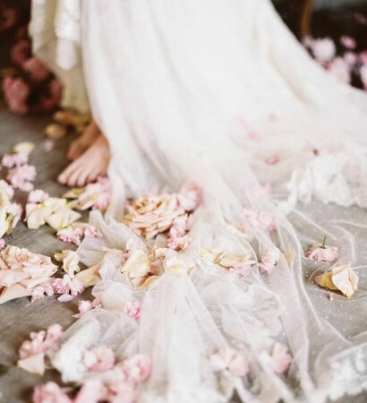 voile, pétales and veil