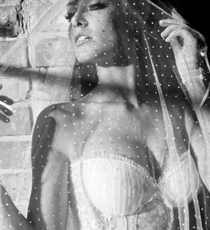 galia lahav, bride and black & white