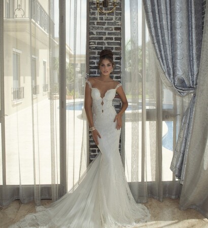 wedding dress, galia lahav and bride