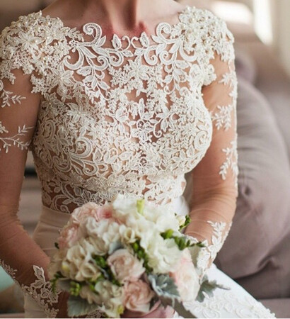 wedding dress, detailed and girly