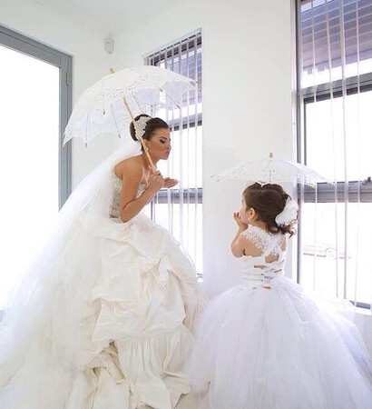 white, classic and wedding gown