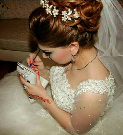 azerbaijan wedding, wedding dress and wedding hair