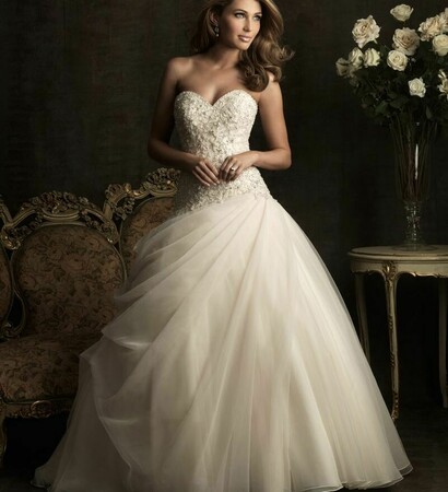 a_line wedding dress, fashion dress and wedding dress