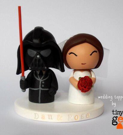 tiny little geeks, star wars and bride and groom