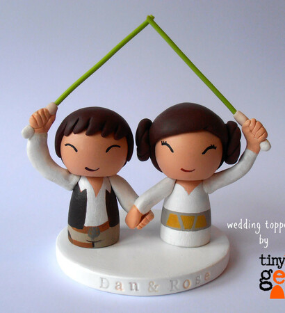 wedding cake topper, star wars and cake topper