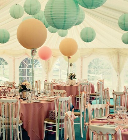 ribbons, vintage party and dinner party