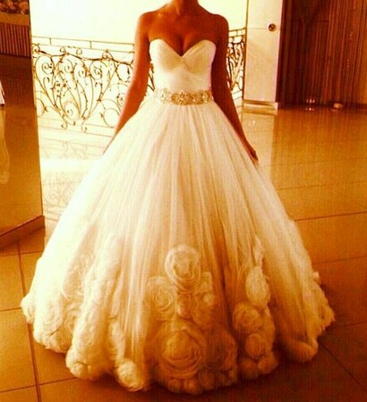 sparkly, strapless and cinderella style