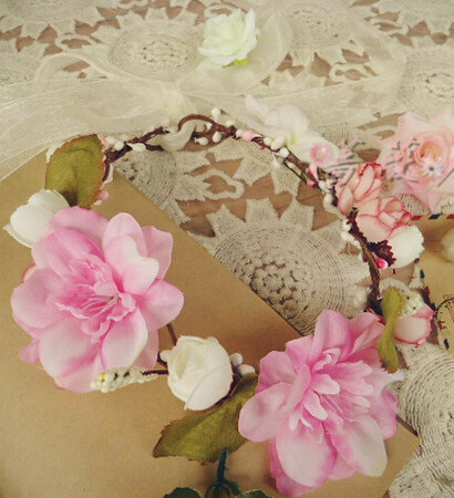 bridal, flower crown and flower wreath