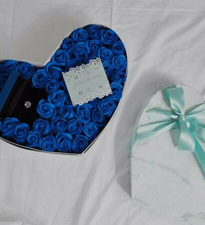 blue, marrige and flower