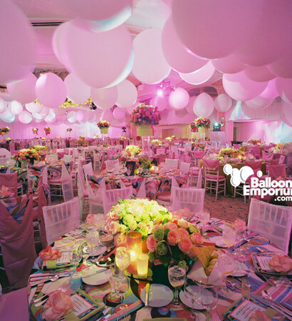 baloons, pink and decoration