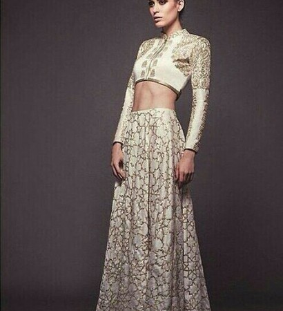 dress, white and lehenga