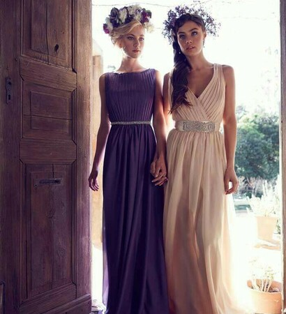 wedding ideas, wedding flower crown and bridesmaid dresses ideas