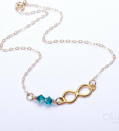 infinity anklet, swarovski anklet and "panopia