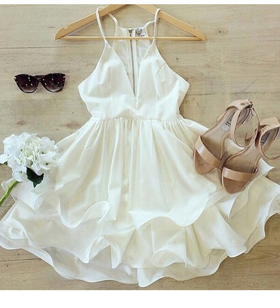 sunglasses, white dress and fashion