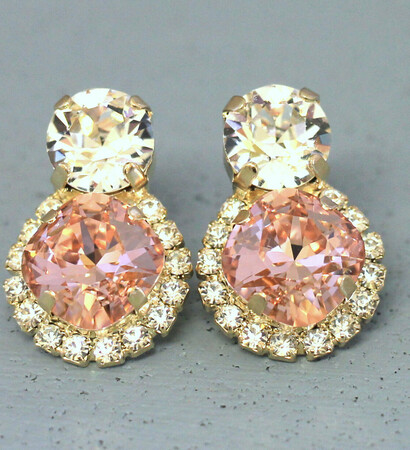 jewelry, earrings and blush pink