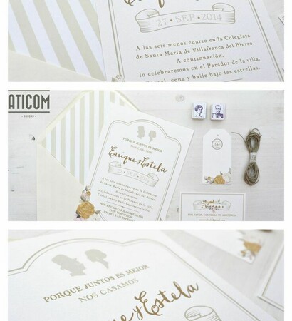 graphic design, aticom and invitaciones de boda