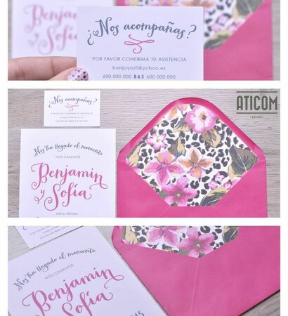 flores, invitación boda and aticom