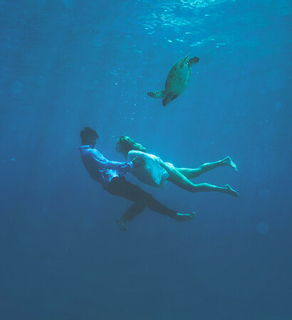 summer, sea and couple