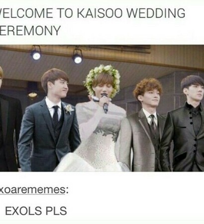 kim jongin, kaisoo wedding and oh sehun