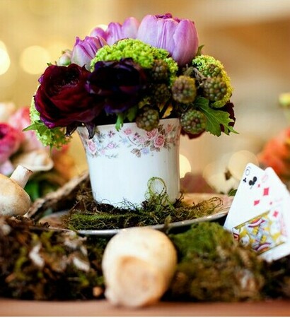 madhatter, teacup and flowers