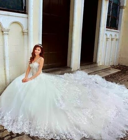dress, fairytale and bridal