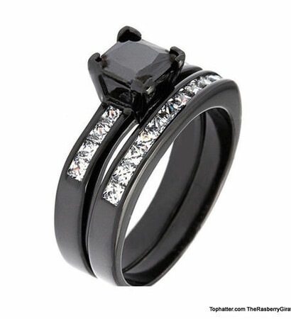 black gold, engagement and rings