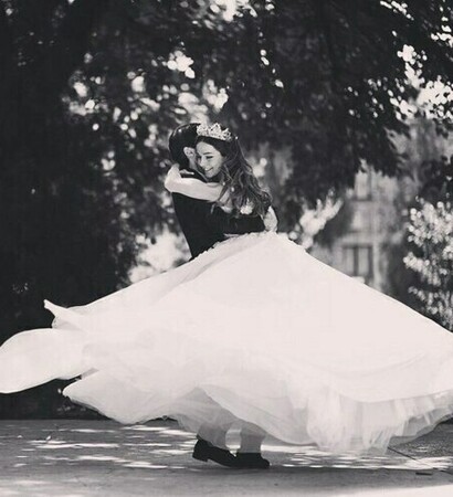 happy, girl and b w