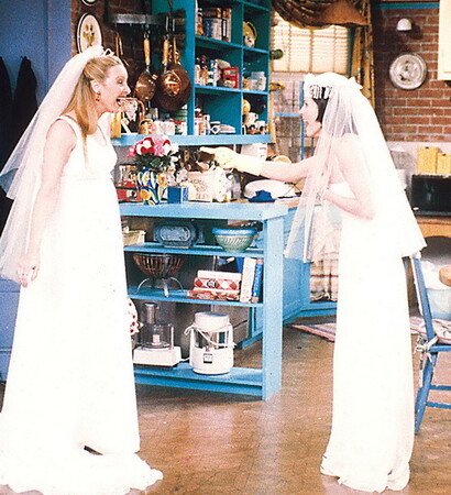 friends, phoebe buffay and wedding dresses
