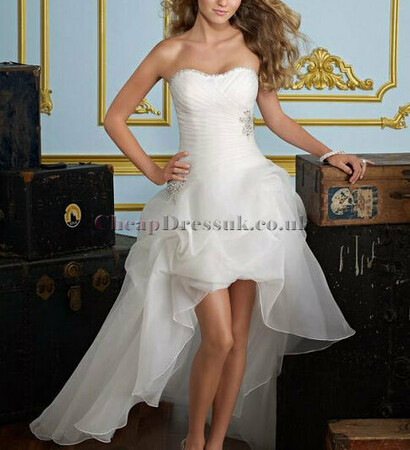 wedding dress, modern dress and mini length