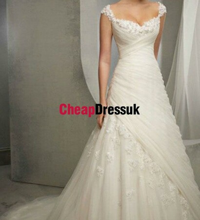 wedding dress, a-line and lace