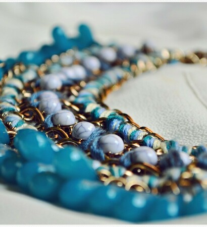 style, necklace and babyblue