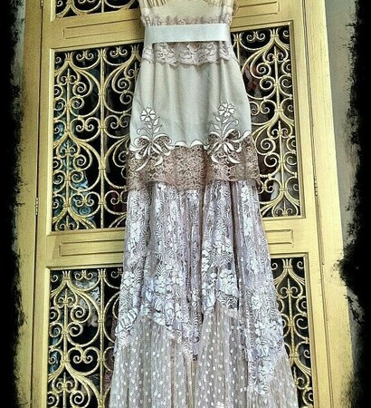 dress, lace and gown