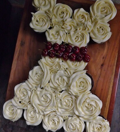 cherry, chocolate and wedding cake