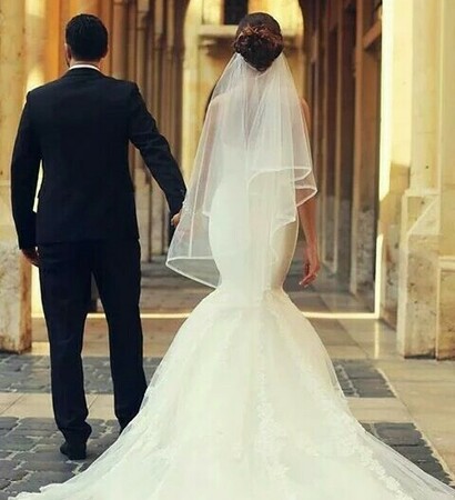 man, white dress and wedding dress