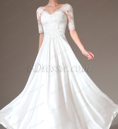 evening dresses, fashion and half sleeves
