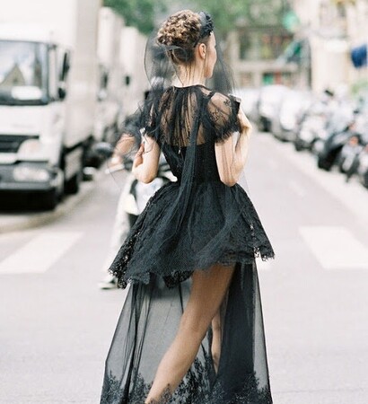 black wedding dress, dessign and black lace