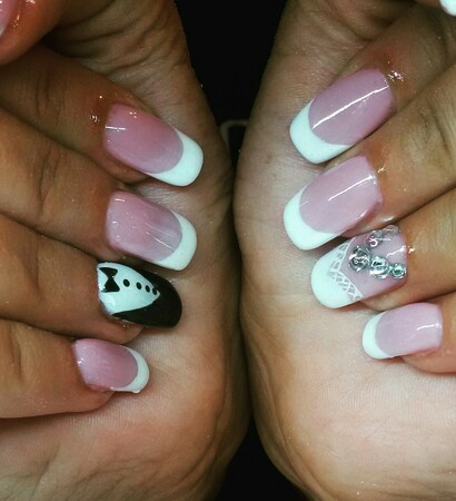 bride nails, love nails and weding nails