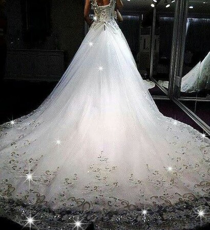 chiffon, tulle and wedding dress