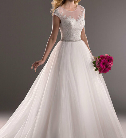 beading dress, princess and scoop