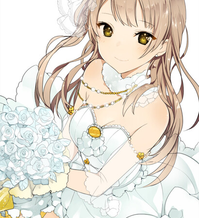 anime girl, anime and wedding dress