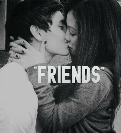 couple in love, kiss and best friends